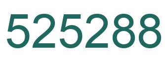 Number 525288 green image