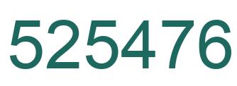 Number 525476 green image