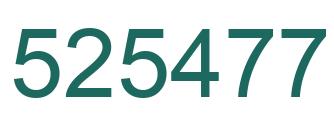 Number 525477 green image