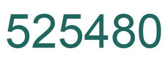 Number 525480 green image