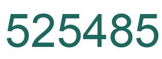 Number 525485 green image
