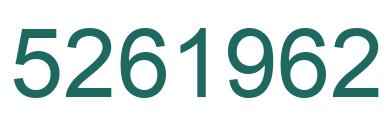 Number 5261962 green image