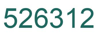 Number 526312 green image
