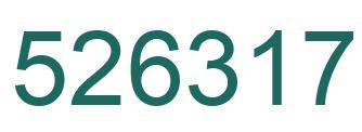 Number 526317 green image