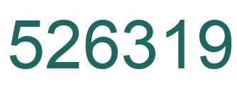 Number 526319 green image