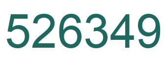 Number 526349 green image