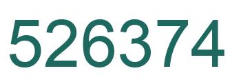 Número 526374 imagen verde