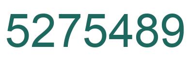 Number 5275489 green image