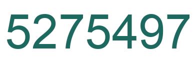 Number 5275497 green image