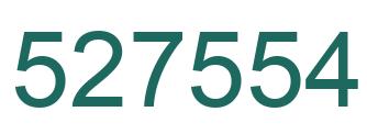 Number 527554 green image