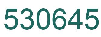 Number 530645 green image