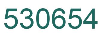 Number 530654 green image