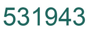 Number 531943 green image