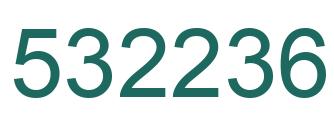 Number 532236 green image