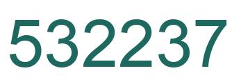 Number 532237 green image