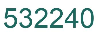 Number 532240 green image