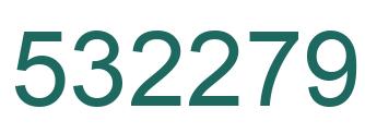 Number 532279 green image