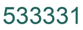 Número 533331 imagen verde