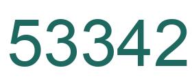 Number 53342 green image