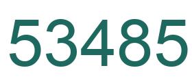 Number 53485 green image