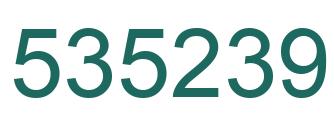 Number 535239 green image