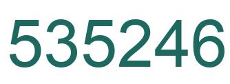 Number 535246 green image