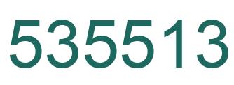 Number 535513 green image