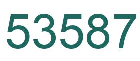 Number 53587 green image