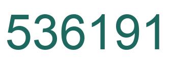 Número 536191 imagen verde