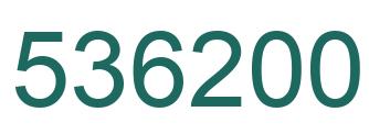 Número 536200 imagen verde