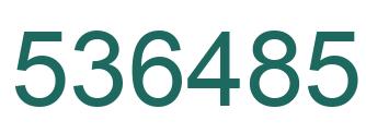Number 536485 green image