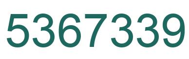 Number 5367339 green image