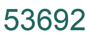 Number 53692 green image