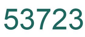 Number 53723 green image