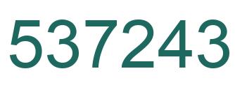 Number 537243 green image