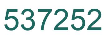Number 537252 green image