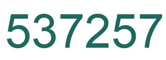 Number 537257 green image