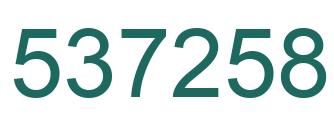 Number 537258 green image