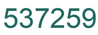 Number 537259 green image