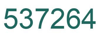 Number 537264 green image