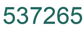 Number 537265 green image