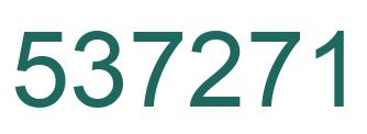 Number 537271 green image