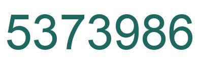 Number 5373986 green image