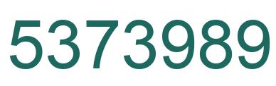 Number 5373989 green image