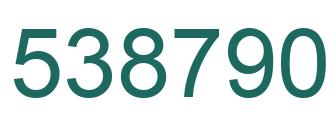 Number 538790 green image