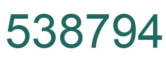 Number 538794 green image