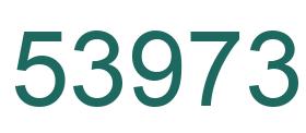 Number 53973 green image