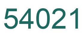 Número 54021 imagen verde