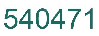 Number 540471 green image