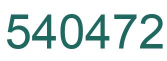Number 540472 green image